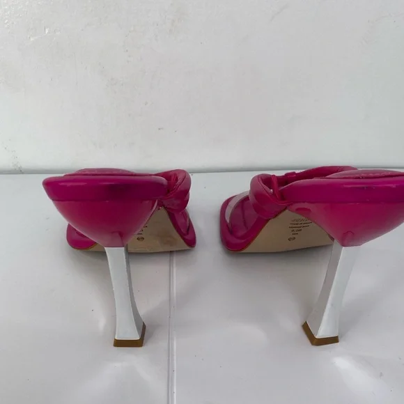 SCHUTZ Fuchsia Heeled Pink Sandals - Picture 8 of 8